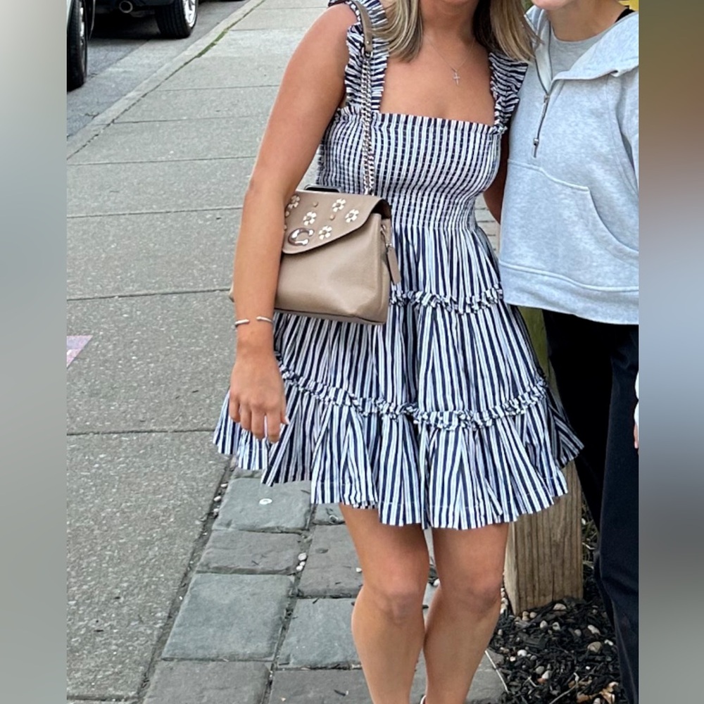 Hill House Navy and White Smocked Dress